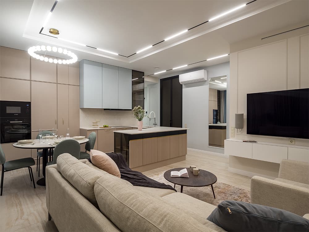 Интерьер квартиры 58 м² для комфортной повседневной жизни
