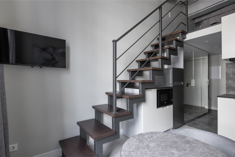 Дизайн квартиры 17,49 м² с чистыми плоскостями